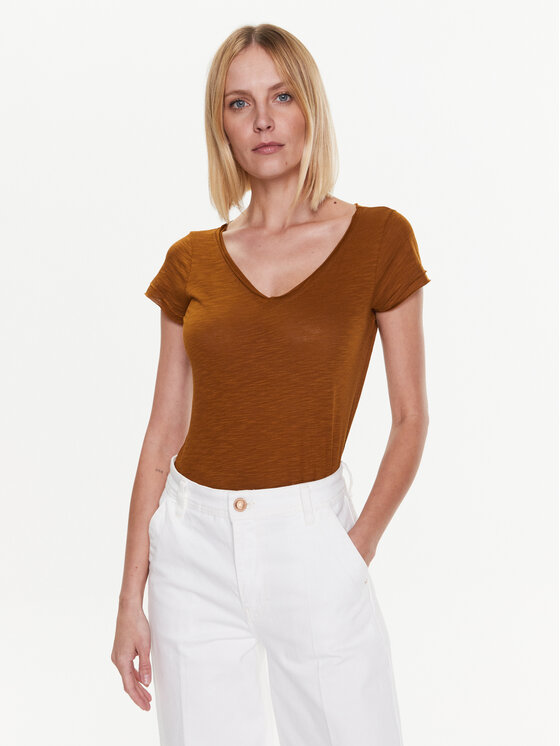 SISLEY Damen T-Shirt Aus 100% Baumwolle – Bequemer Basic Für Jeden Tag
