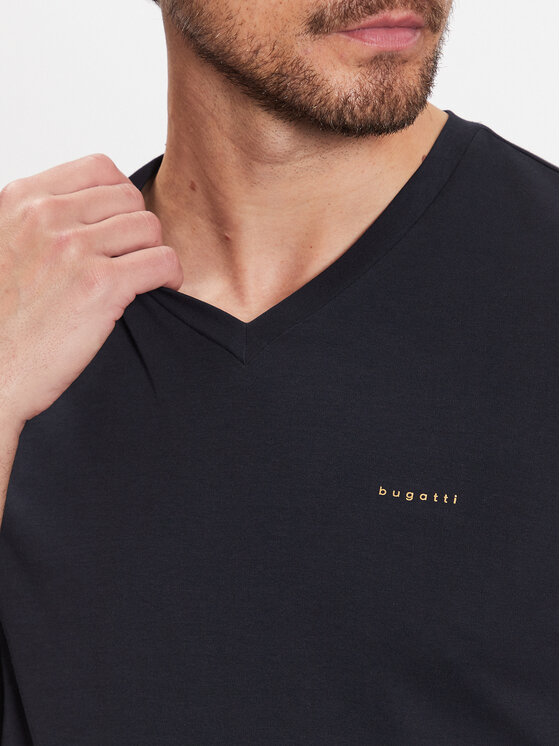 Bugatti Bugatti Tričko 8450 35190 Tmavomodrá Slim Fit