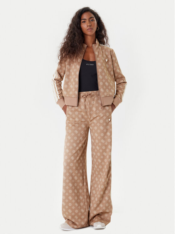 Guess Guess Majica dugih rukava V5YQ07 K0282 Smeđa Regular Fit