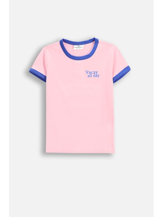 Coccodrillo Coccodrillo T-Shirt WC6143201WGK-007 Różowy Regular Fit