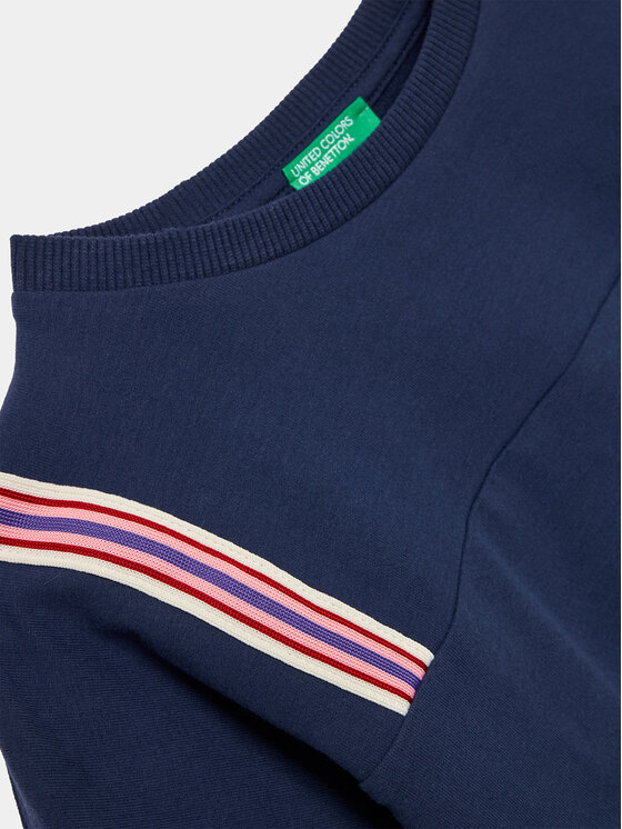 United Colors Of Benetton United Colors Of Benetton Μπλούζα 36FPC10E7 Σκούρο μπλε Loose Fit
