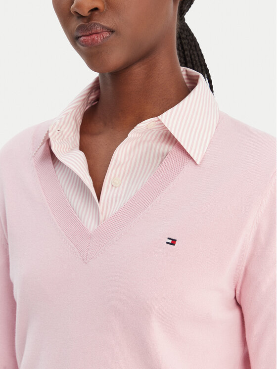 Tommy Hilfiger Tommy Hilfiger Sweater WW0WW40098 Rózsaszín Regular Fit