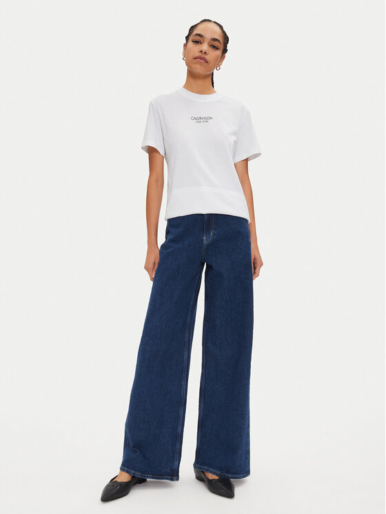 Calvin Klein Calvin Klein Džinsai K20K207598 Mėlyna Wide Leg