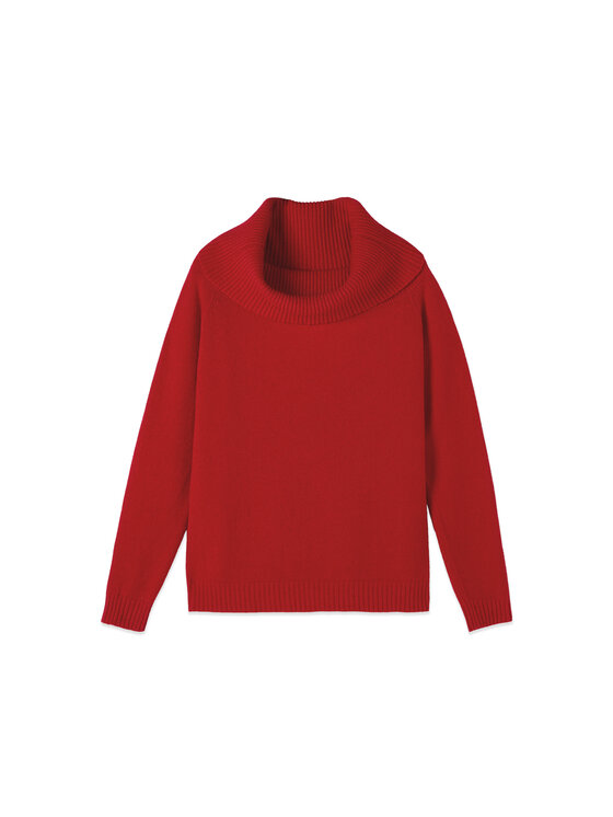 Oltre Oltre Sweter M199E002220N026 Czerwony Regular Fit