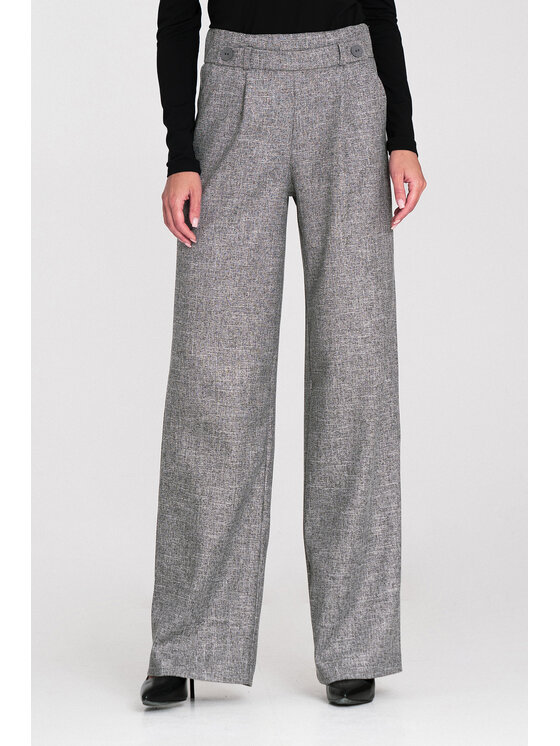 NIFE NIFE Dámské kalhoty SD126 Šedá Wide Leg