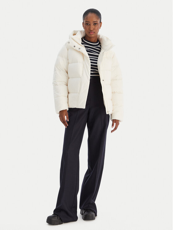 Tommy Hilfiger Tommy Hilfiger Geacă din puf WW0WW45739 Écru Regular Fit
