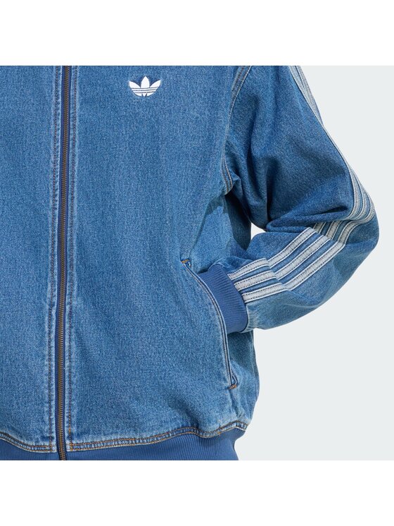 adidas adidas Majica dugih rukava adicolor Denim Firebird KD1517 Plava Loose Fit