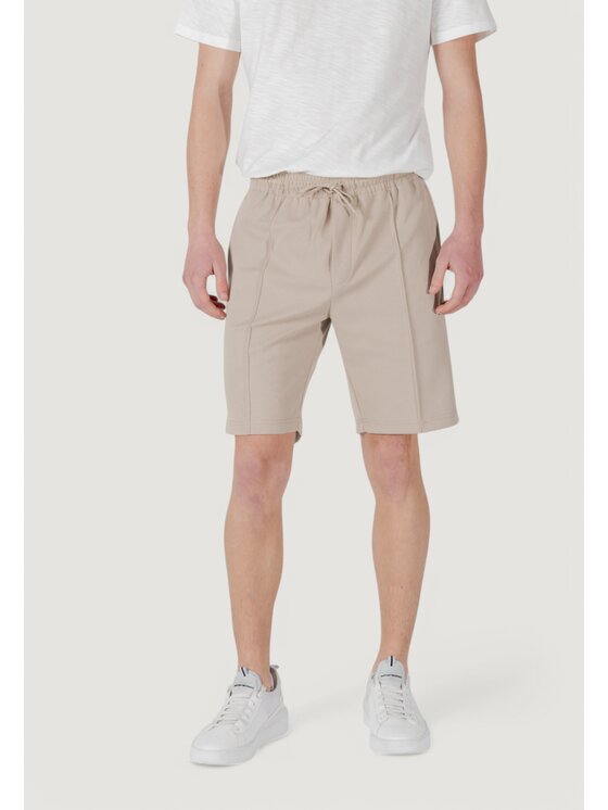Antony Morato Antony Morato Bermuda CARROT FIT WITH LOGOED METAL BADGE Beige Carrot Fit