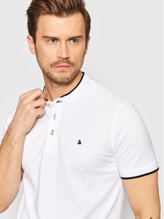 Jack&Jones Jack&Jones Tricou polo Paulos 12199711 Alb Regular Fit