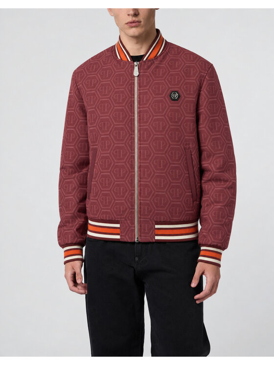 PHILIPP PLEIN PHILIPP PLEIN Bomber 31145 Bordeaux Regular Fit