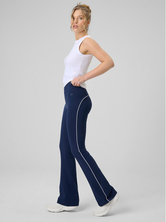 4F 4F Legginsy SPORTS CLUB Granatowy Slim Fit