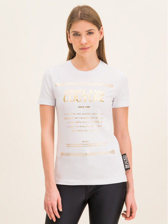 Versace Jeans Couture Versace Jeans Couture T-Shirt B2HVA7T1 Λευκό Regular Fit