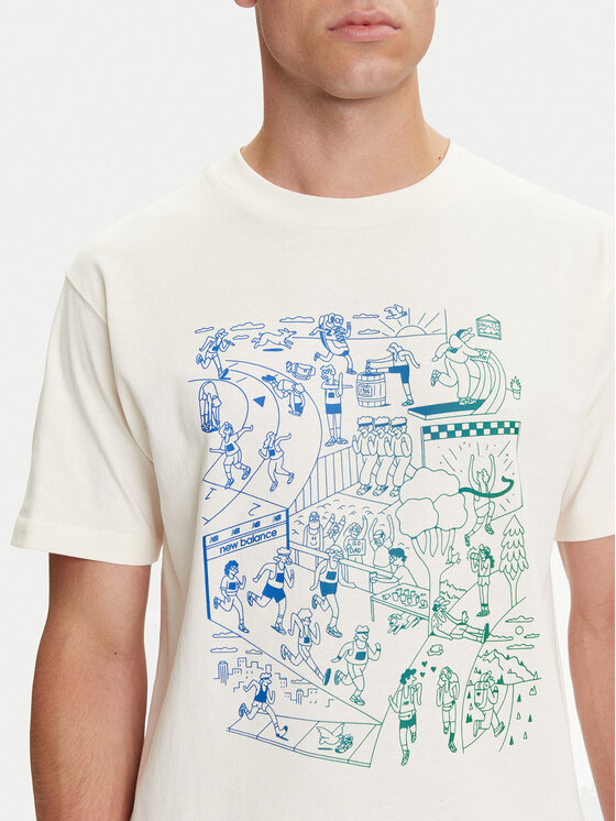 New Balance New Balance T-shirt MT53916 Écru Regular Fit