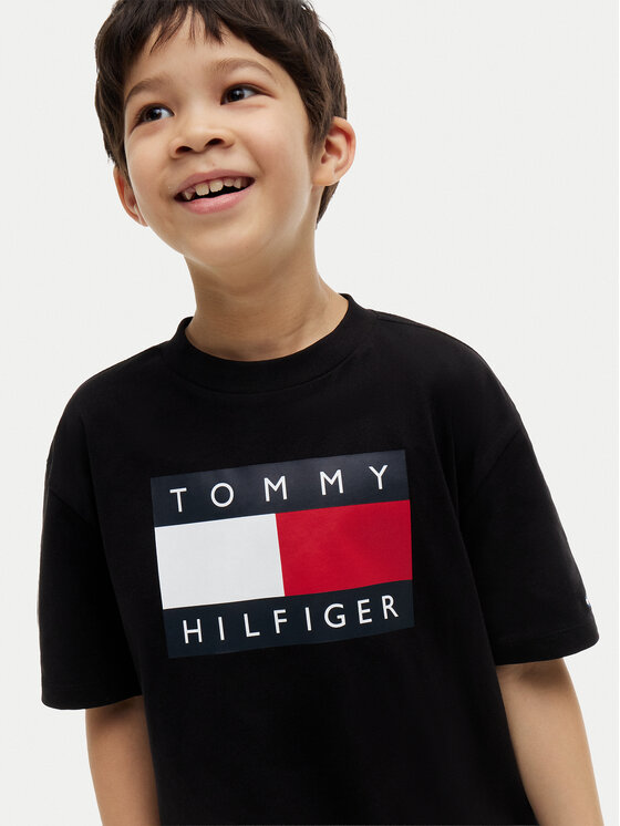 Tommy Hilfiger Tommy Hilfiger T-Shirt Heritage KB0KB10340 Μαύρο Regular Fit