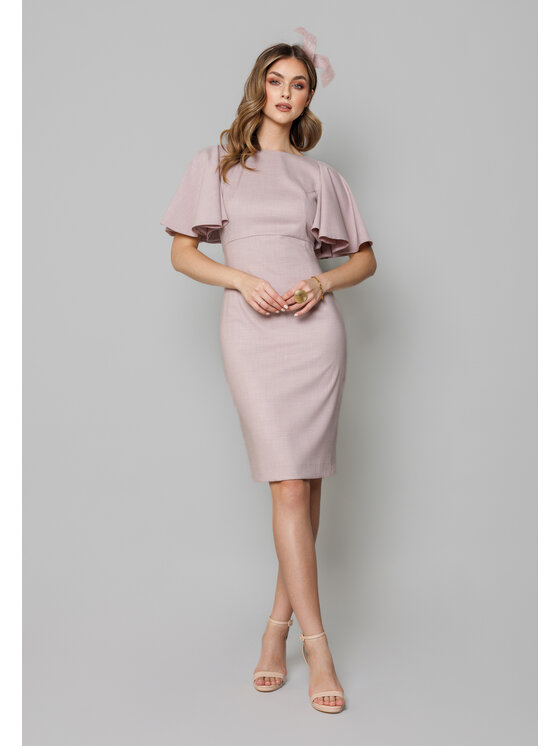 Kasia Zapała Kasia Zapała Sukienka koktajlowa Rosa Różowy Slim Fit