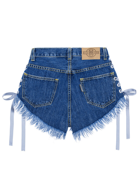 MissDenim MissDenim Džínsové šortky High Waist Tmavomodrá Regular Fit