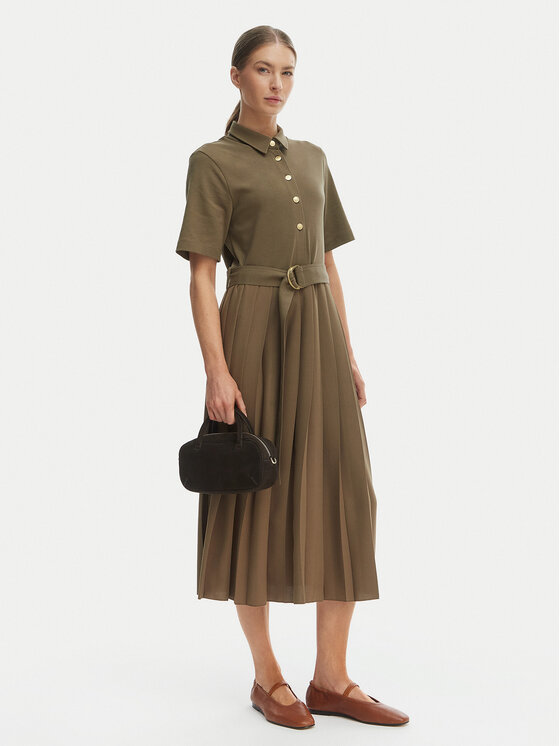 Tommy Hilfiger Tommy Hilfiger Haljina za svaki dan WW0WW48756 Zelena Regular Fit