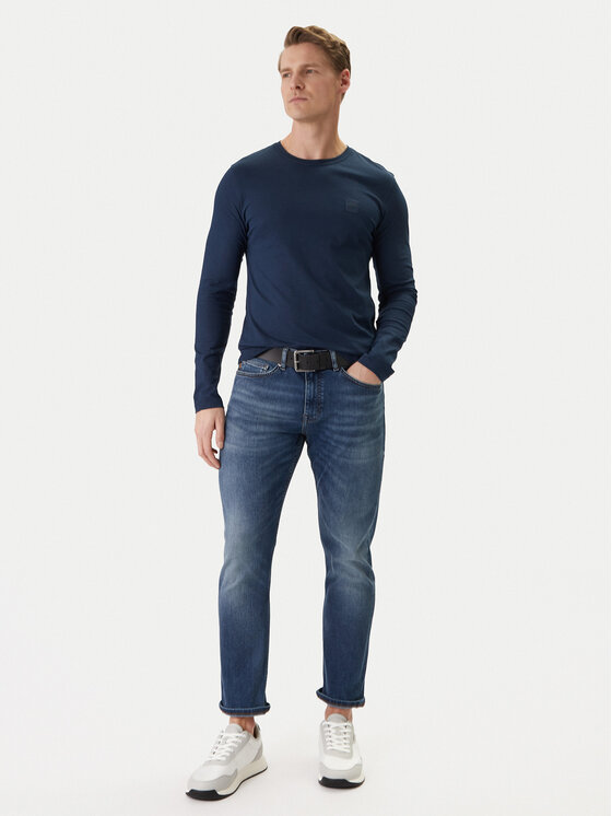BOSS BOSS Longsleeve Tacks 50512111 Blu scuro Regular Fit