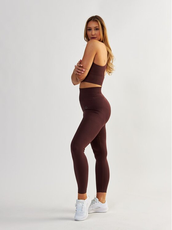 BeShaped BeShaped Legginsy Modelujące Body Boost Brązowy Shaping Fit