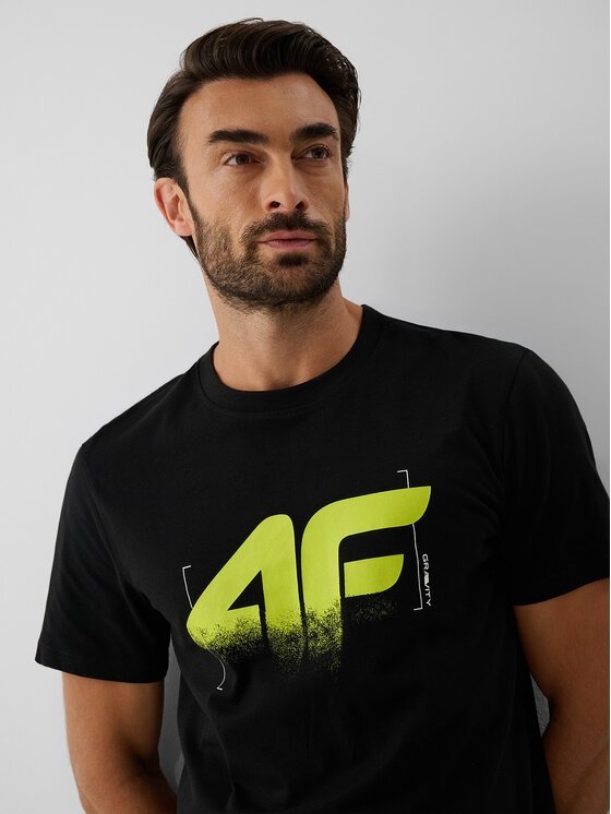 4F 4F T-Shirt COMMERCIAL Czarny Regular Fit