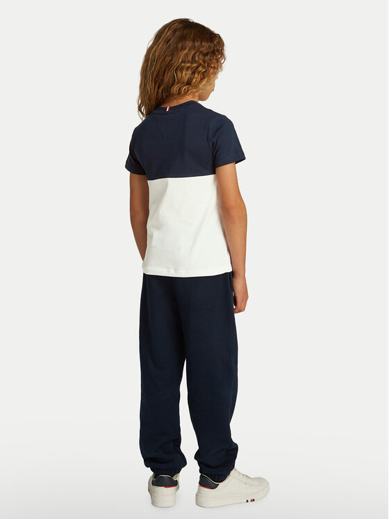 Tommy Hilfiger Tommy Hilfiger T-Shirt KB0KB09617 D Granatowy Regular Fit