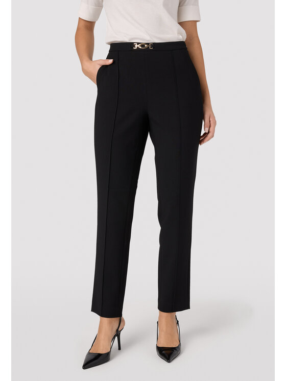 QUIOSQUE QUIOSQUE Spodnie materiałowe QUIOSQUE 3VS003299 Czarny Regular Fit