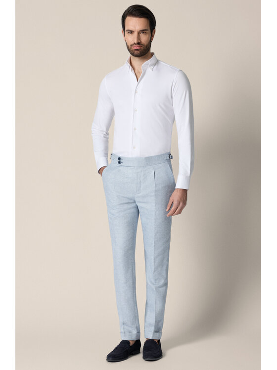 Lancerto Lancerto Spodnie materiałowe Paullo Błękitne SP131126000005 Niebieski Slim Fit