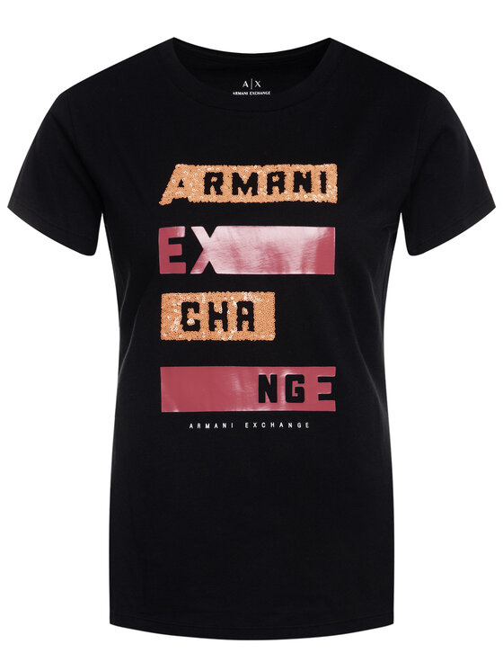 Armani Exchange Armani Exchange Póló 3HYTAB YJ73Z 1200 Fekete Regular Fit