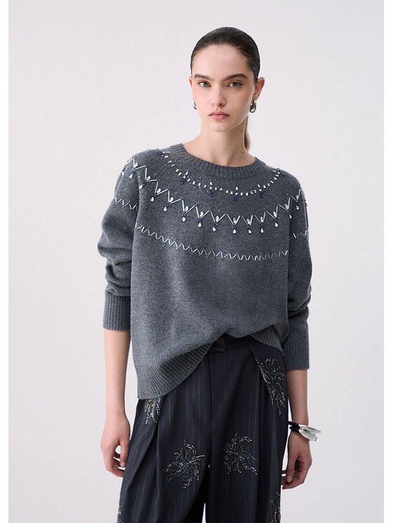 Liu Jo Liu Jo Maglione WF6371MS009L9527 Grigio Regular Fit