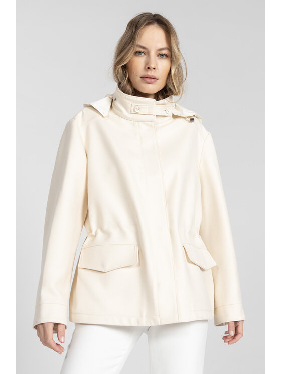 Deni Cler Milano Deni Cler Milano Kurtka przejściowa T-DC-9010-F2-40-11-1 Kremowy Regular Fit