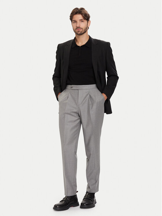 BOSS BOSS Чино панталони C-Perino 50551829 Сив Tapered Fit