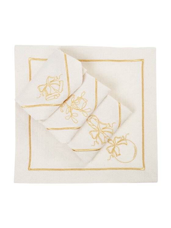 Roseberry Home Roseberry Home Serwetki Jingle Bells Goldenline Złoty
