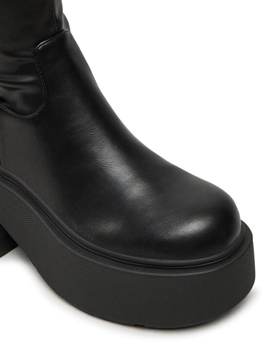 Buffalo Buffalo Μπότες Vicious Stretch Overknee 1223076 Μαύρο