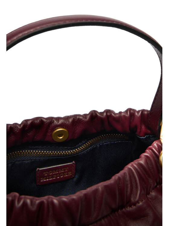 Tommy Hilfiger Tommy Hilfiger Geantă Soft Leather Mini Crossover AW0AW18306 Vișiniu