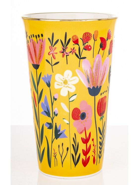 MIAhome MIAhome Kubek porcelanowy 700 ml BLUMEN-I 17x15x10 cm żółty Żółty