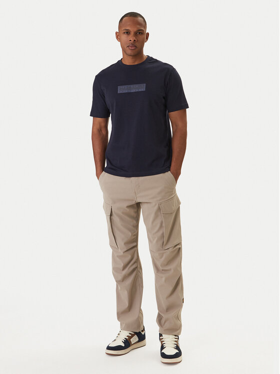 Napapijri Napapijri Majica S-Box Logo NP0A4IFL Mornarsko modra Regular Fit