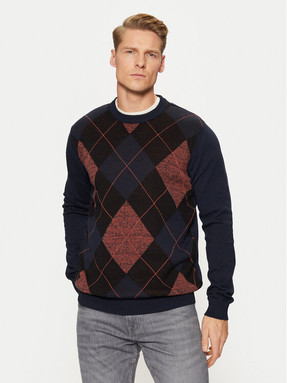 INDICODE INDICODE Pullover Bagge 35-784 Dunkelblau Regular Fit