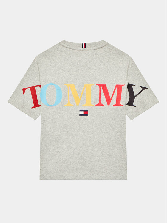 Tommy Hilfiger Tommy Hilfiger Тишърт KB0KB08218 D Сив Regular Fit