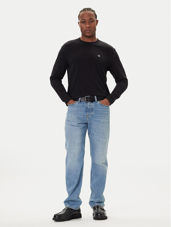 Calvin Klein Jeans Calvin Klein Jeans Majica z dolgimi rokavi Easy LV04RD247G Črna Regular Fit