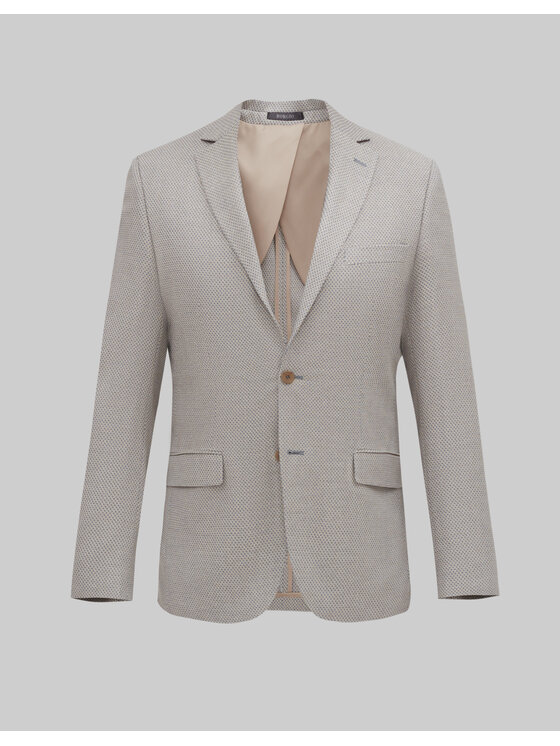 Borgio Borgio Marynarka platania Niebieski Slim Fit