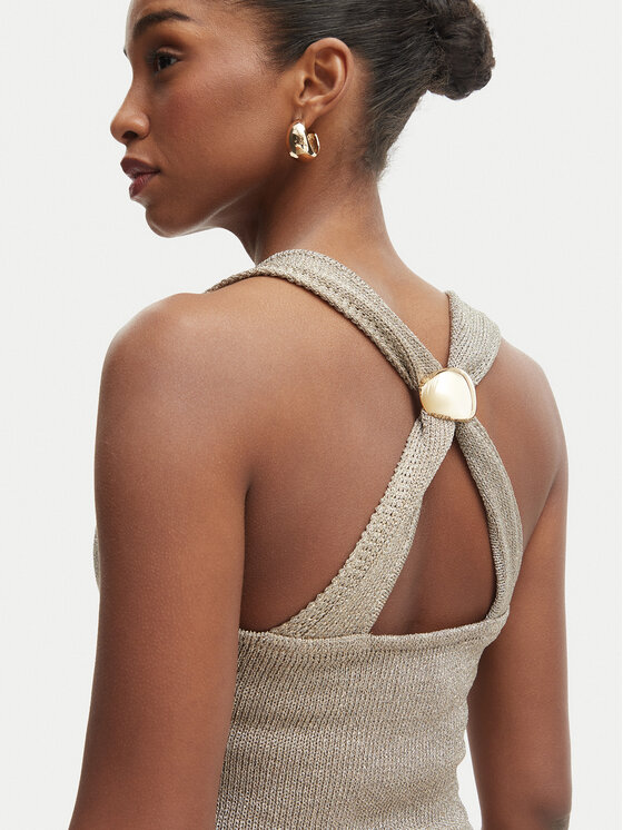 Simona Corsellini Simona Corsellini Трикотажна сукня P26CPABO0301 Сірий Slim Fit