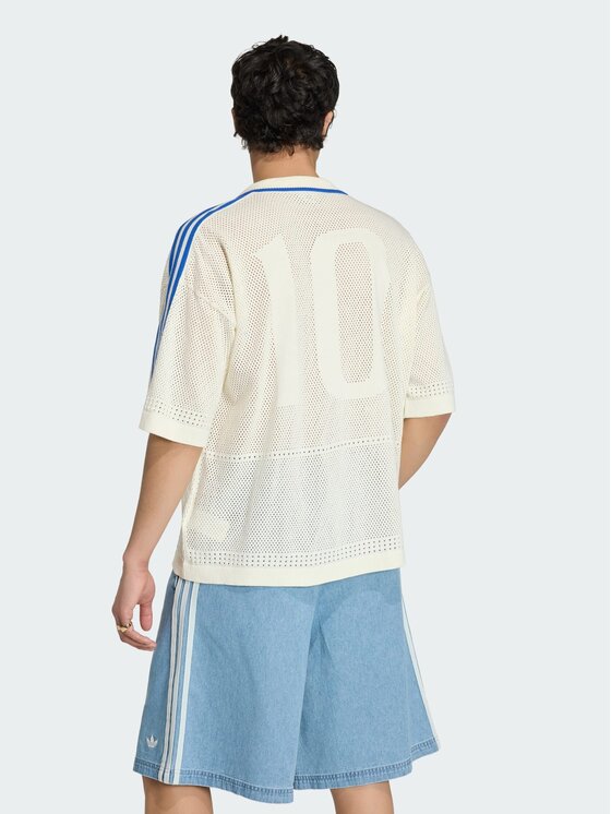 adidas adidas Koszula 164526 Kremowy Loose Fit
