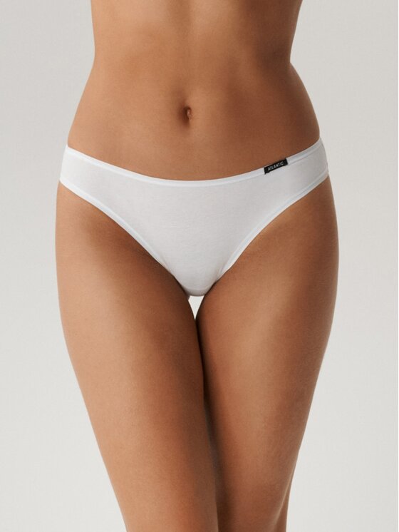 Atlantic Atlantic Figi klasyczne flat elastic sport Biały