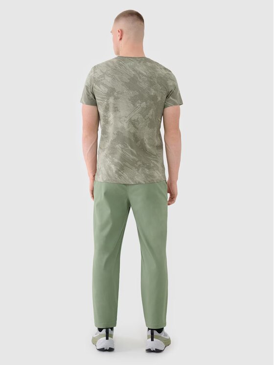 4F 4F Pantaloni di tessuto 4FWSS25TTROM0999-44S Verde Regular Fit