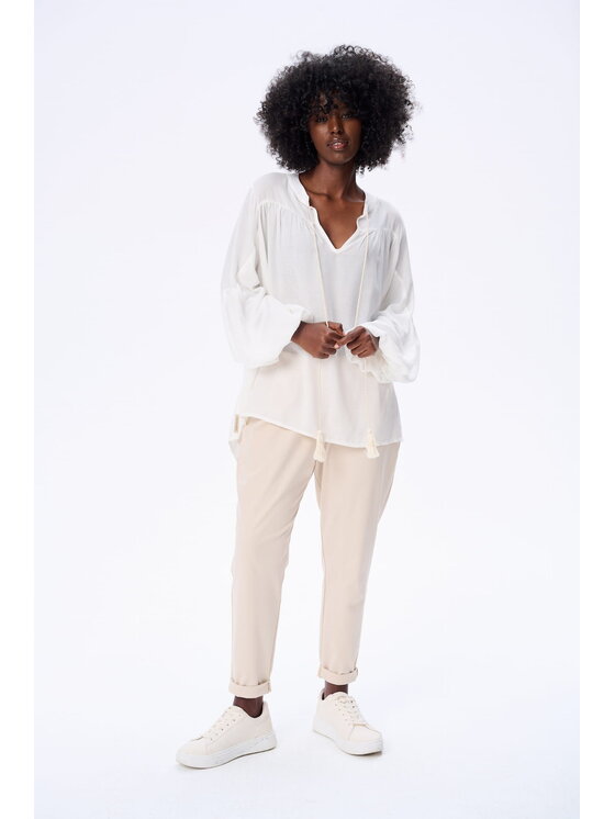 blue shadow blue shadow Bluzka Veri Écru Regular Fit
