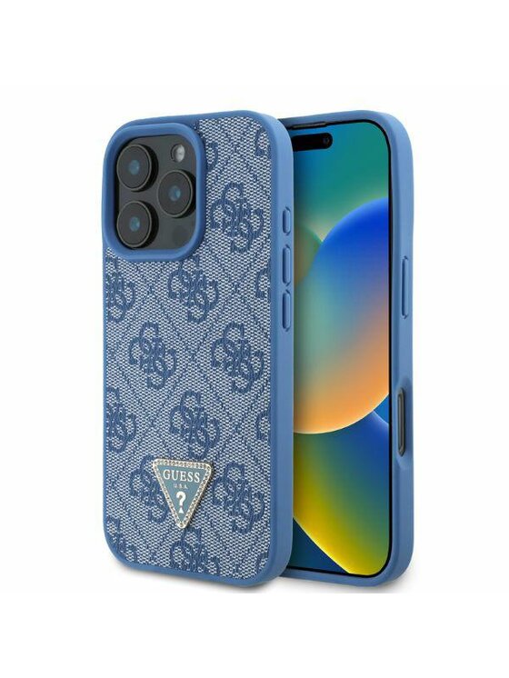 Etui na telefon Guess, Niebieskie, Apple iPhone 16 Pro