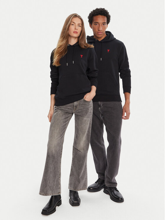 AMI PARIS AMI PARIS Світшот BFUSW235.730 Чорний Regular Fit