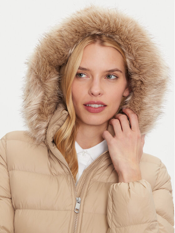 Tommy Hilfiger Tommy Hilfiger Geacă din puf WW0WW43122 Bej Regular Fit
