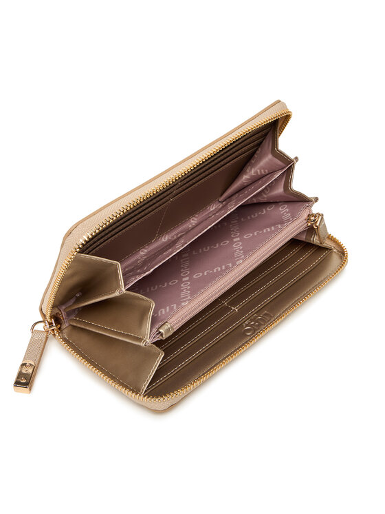 Liu Jo Liu Jo Große Damen Geldbörse Ecs Xl Zip Around AF5170 E0087 Goldfarben