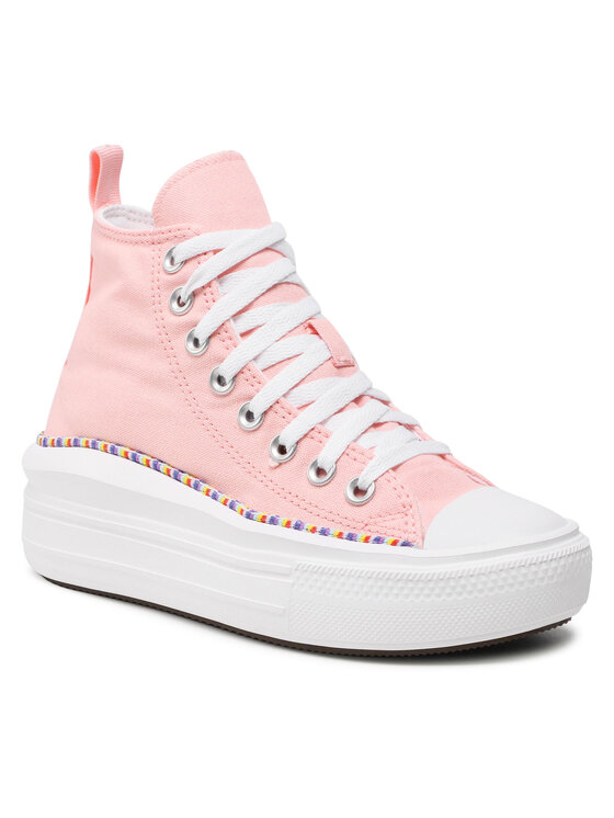 Converse Converse Trampki Chuck Taylor All Star Move Hi 272853C Różowy